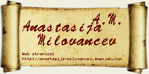 Anastasija Milovančev vizit kartica